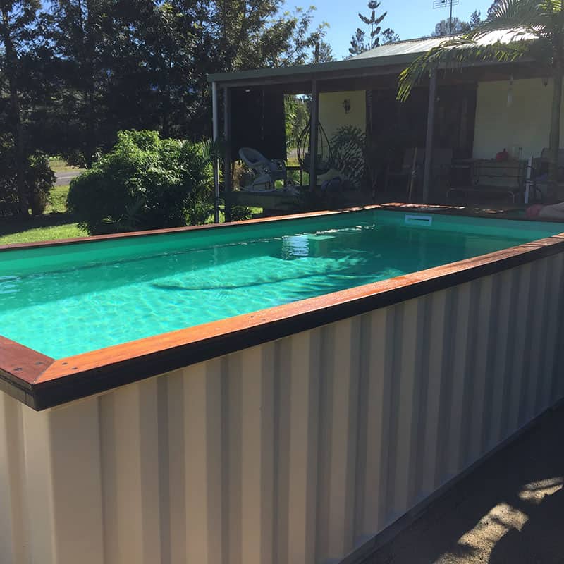 See shipping container swimming pools for sale and price.