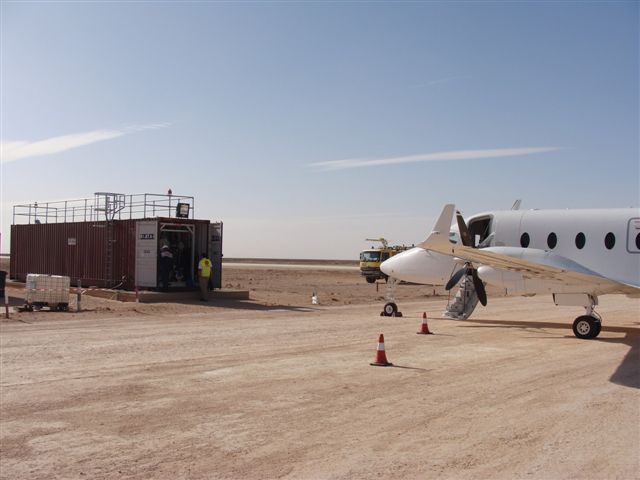 Aviation fuel tank container conversion